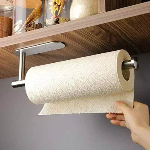 Stainless Steel Paper Towel Holder Self Adhesive Kitchen Rol
