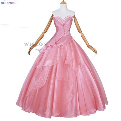 Movie Cosplay Wicked Glinda Elphaba Cosplay Pink Dress Witch