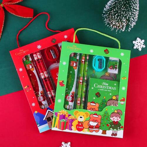 Christmas and New Year Portable 6-piece Stationery Gift Set