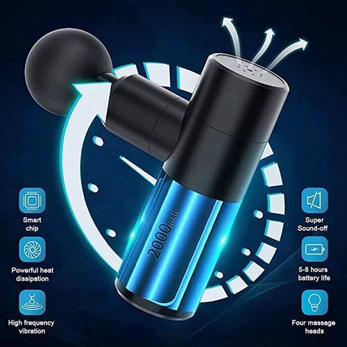 Mini Massage Gun Deep Tissue Portable 4 Speeds Percussion Mu