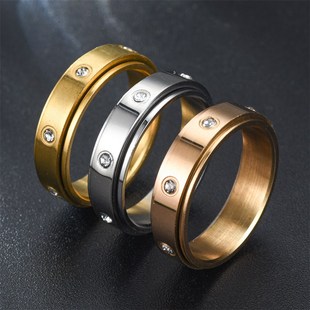 Anti Stress Anxiety Fidget Spinner Couple Rings For Lovers R