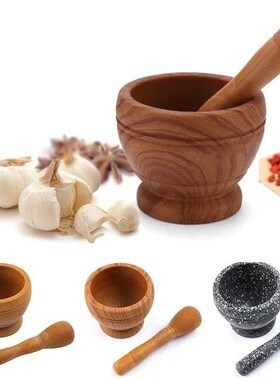 Resin Setmortar and Pestle Garlic Herb Spice Mixing Grinding