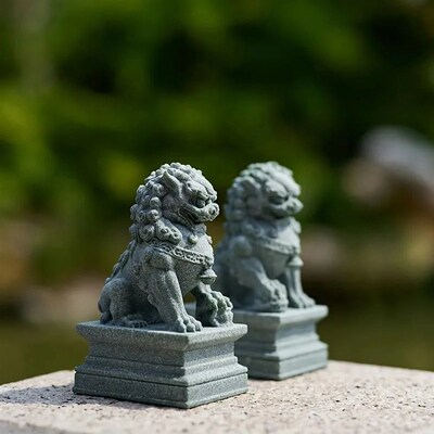 Guardian Lion Statues Chinese Feng Shui Decorative Figurines