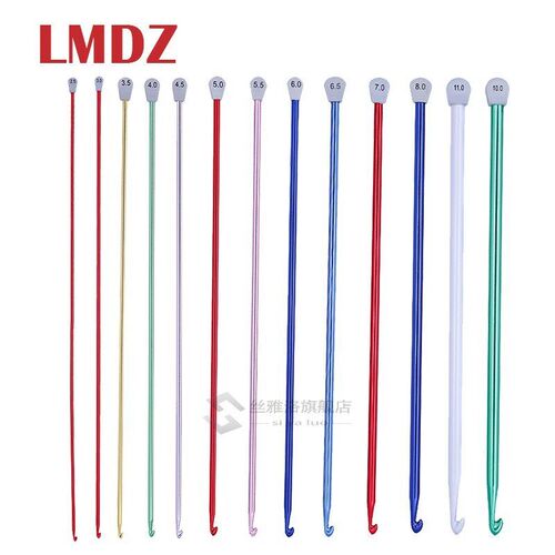 14 Size Tunisian Afghan Crochet Hooks  Multicolor Aluminum K