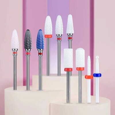 Ceramic Milling Cutter For Manicure Nail Drill Bits Electric