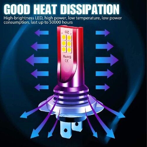 H7 LED Headlight Bulb 12V 24V Car Fog Light Bulb 6000K Auto