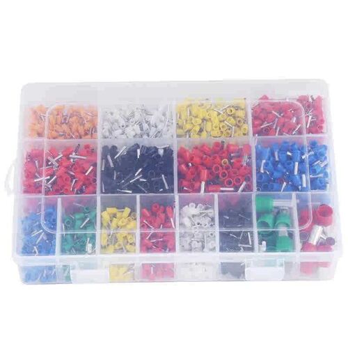 2120pcs Wire Copper Crimp Connector Insulated End Terminal 2
