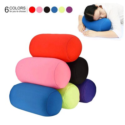 Solid Color Long Round Neck Pillow Washable Cylindrical Pill