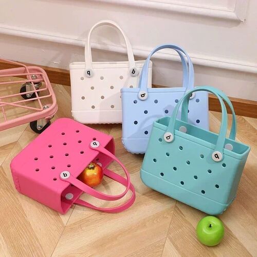 Small Beach Bogg Bag Tote Silicone Basket Waterproof Mini Je