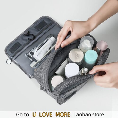 Hanging Travel Big Cosmetic Toiletry Bag Women Men Necessary