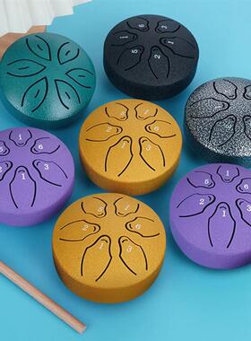 3 Inches 6 Tones Steel Tongue Drum Outdoors Rain Drum Instru