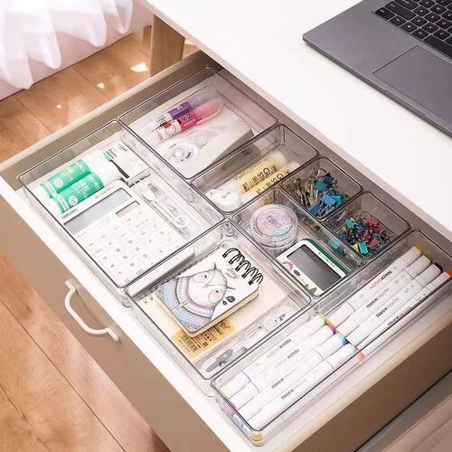 Plastic Drawer Organizers Set Organizer Storage Trays office