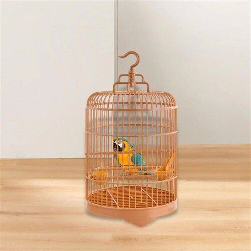 Bird Cage with Food Cup Round Durable Bird House for Canary