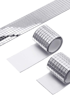Self-Adhesive Real Glass Craft Mini Square Mirrors Mosaic Ti