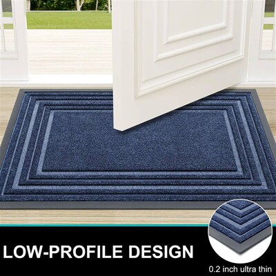 Kitinjoy Entry Door Floor Mat Natural Rubber Anti-dirt Low P
