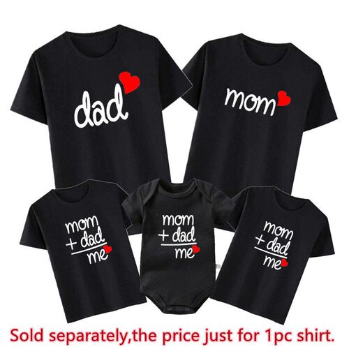 Mom Dad Me Family Matching Outfits Father Daughter Son Cloth