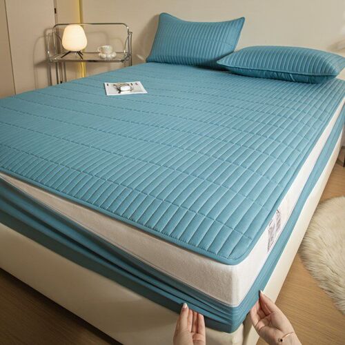 Soft Mattress Protector Topper Cover Bed Fitted Sheet Zipper
