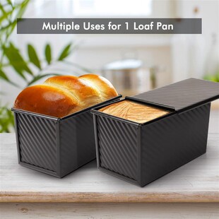 Pullman Loaf Pan Non-Stick Coating Bread Toast Box Bakeware