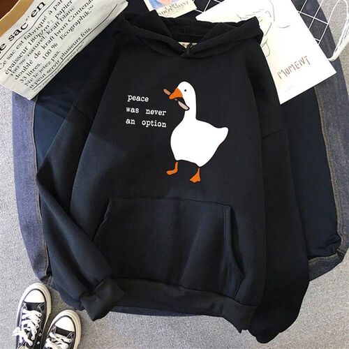 Peace Was Never An Option Goose Printing Mens Long Sleeves C