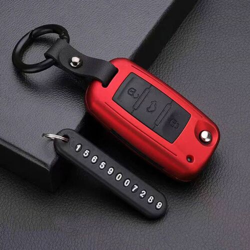 Carbon Fiber Matte Folding Car Key Case For VW Volkwagen  Bo