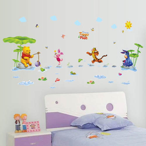 wlnnie pooh bear wall stickers kids room decoration 7058. ad