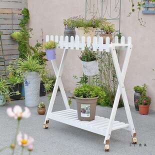 现代简约实木花架多层阳台吊兰绿萝室内户外复古做旧高大花盆架子