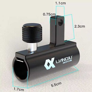 连球黑武士钓箱配件S9铝合金鱼护架插片式铝合金大物炮台架鱼护架