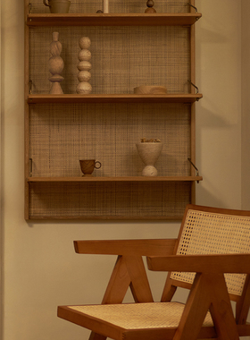 野作几何木雕艺术摆件抽象中古现代侘寂壁龛拍摄道具雕塑白蜡木