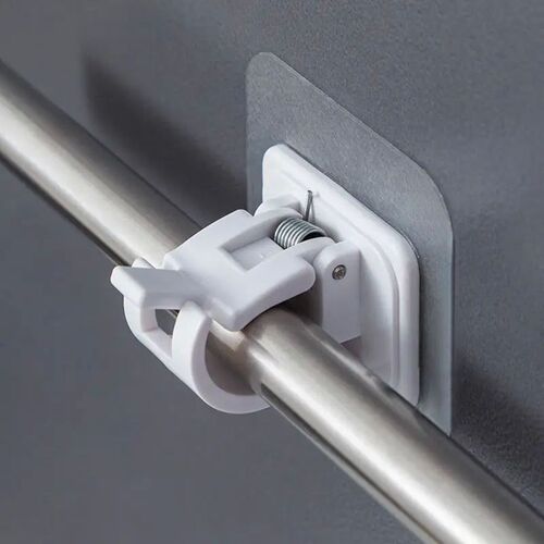 Self Adhesive Hooks Punch-free Curtain Rod Clip Hook Shower