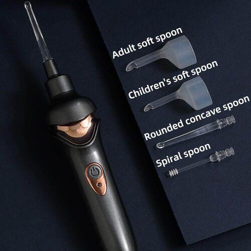 Ear Cleaner Spoon Kid Painless Vacuum Earwax Cleaning Ear Wa