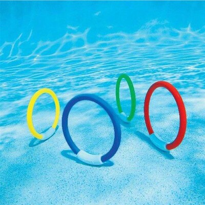 4pcs New Diving Rings Underwater Swimming Rings Sinking Pool