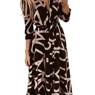 Autumn Set ndy Dress Single Breasted Womens Dress  Spring