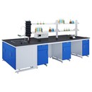 钢木实验台工作台定制耐酸防腐全钢边台中央台操作台实验室实验桌