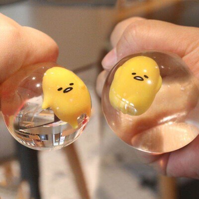 Funky Egg Splat Ball Squishy Toys Stress Relief Eggs Yolk