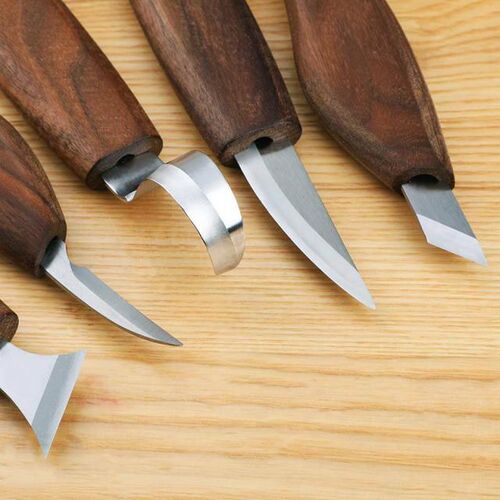 7Pcs Wood Carving Tool High Manganese Steel Blade Wooden Han