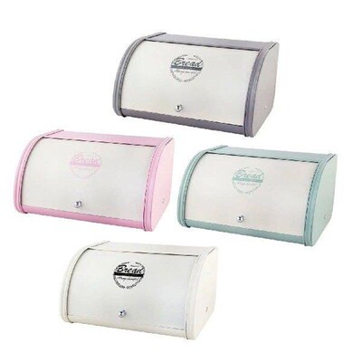 Multi Purpose Metal Bread Box with Roll ,Bread Keeper Bread