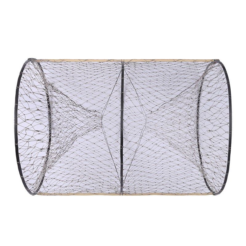 竹撑捕鱼花篮折叠圆形笼两头进鱼黑鱼笼鲫鱼笼甲鱼笼鳖笼