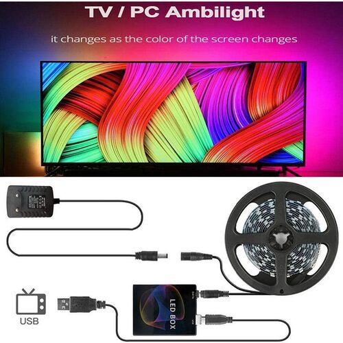 DIY Ambilight TV PC Dream Screen USB LED Strip HDTV Computer