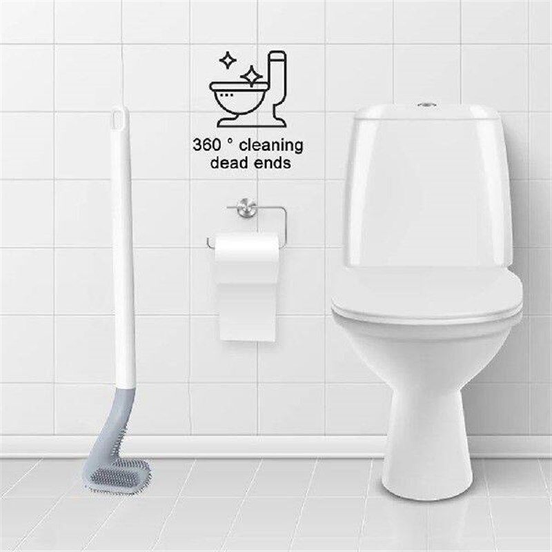 Golf Silicone Toilet Brushes Set Long Handled Toilet Brush