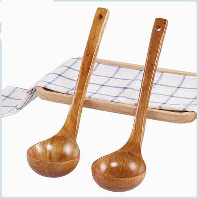 Kitchen Accessories Japanese Solid Soup Ladle Long Handle