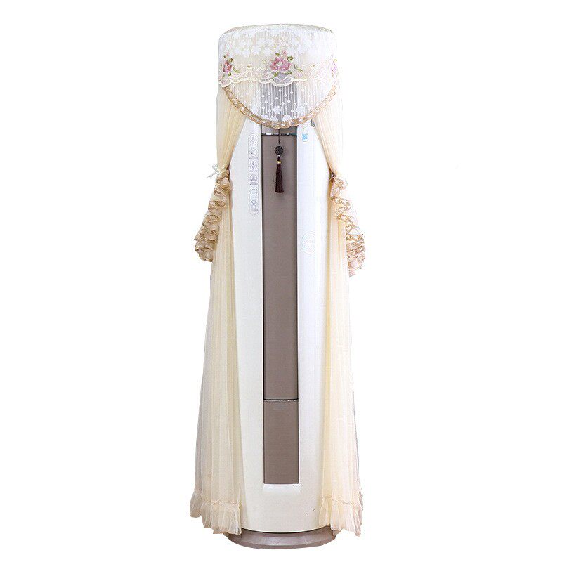 空调防尘罩柜机圆圆形柱家客厅防直吹柜F975SH69式蕾丝新款用立空