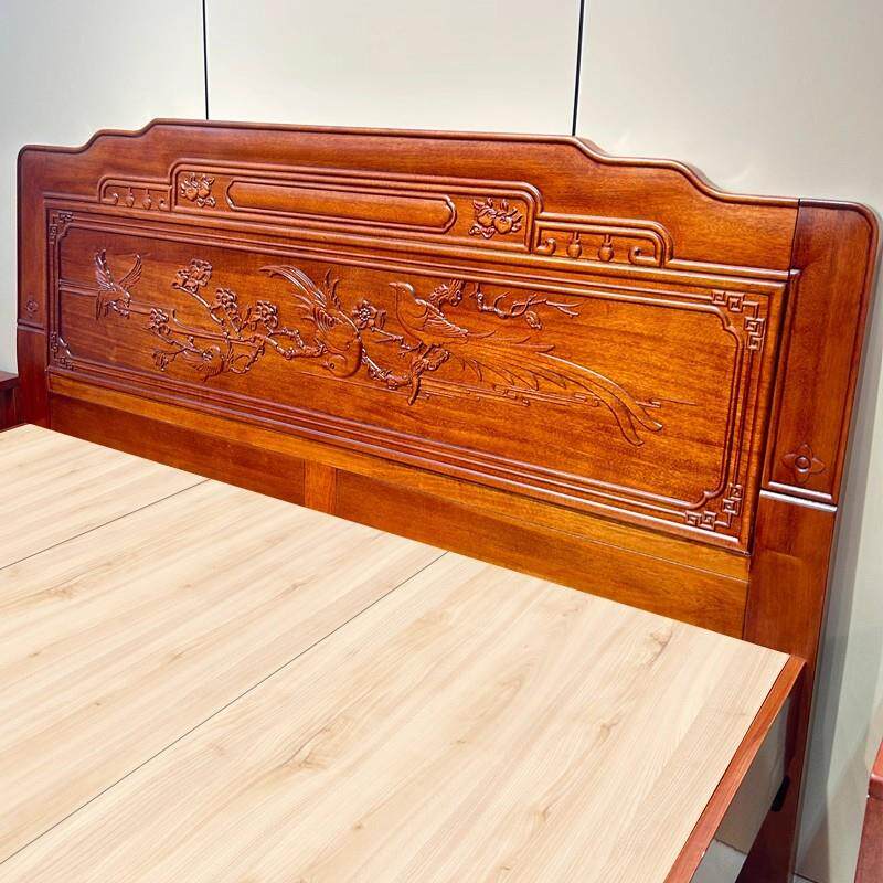 明典古实床木雕985花红木双人床卧室大床清中式传统家具