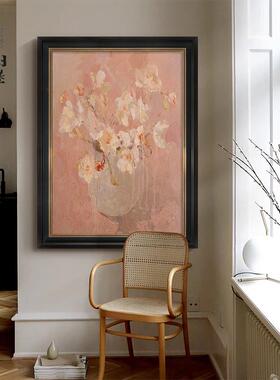 FM887701客厅中古风挂画式玄景关餐厅美手绘油复画沙发背墙高级感