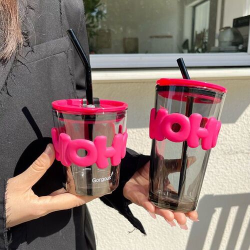 Internet Celebrity Letter Cup Ins Style High-looking Glass W