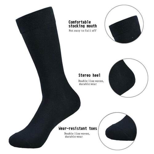 6 pairs Mens socks Black Cotton Dress Socks High qualit