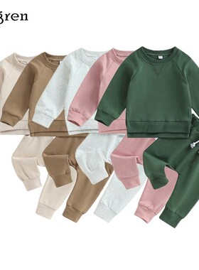 gren 0-3Years Toddler Baby Boys Fall Outfits Solid Color Cre