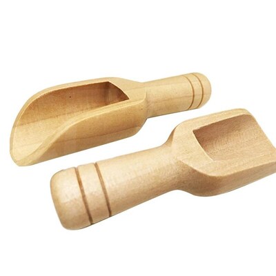 3pcs Mini Wooden Scoop Solid Wood Milk Powder Tea Spices