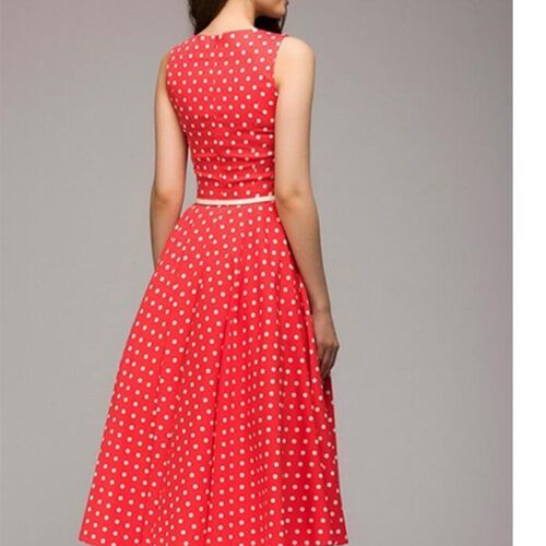 Vintage dress casual Summer sleeveless O-neck vestidos