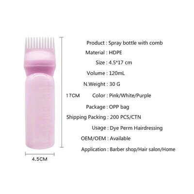 3 Color Salon Hair Oil Applicator Bottle Professional