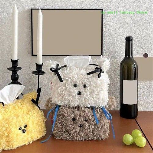 R3MA Lovely Tissue Holder Plush Storage Case for Household